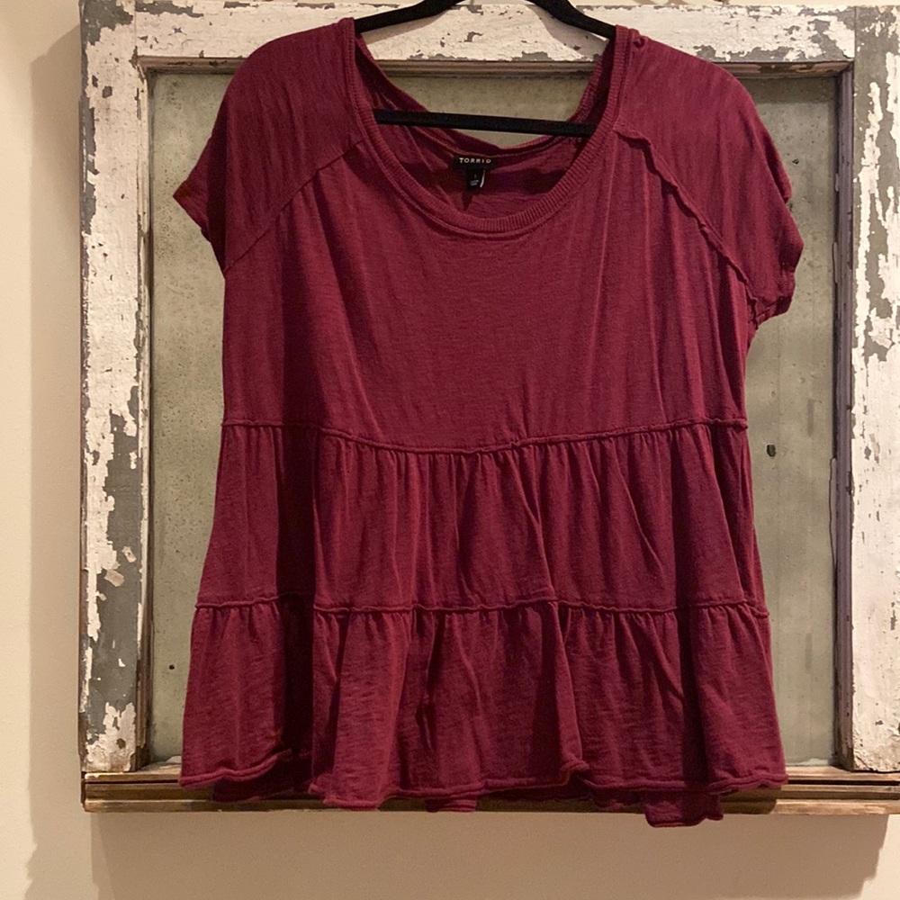 Beautiful baby doll with tiered front detail, Torrid Top Sz 1